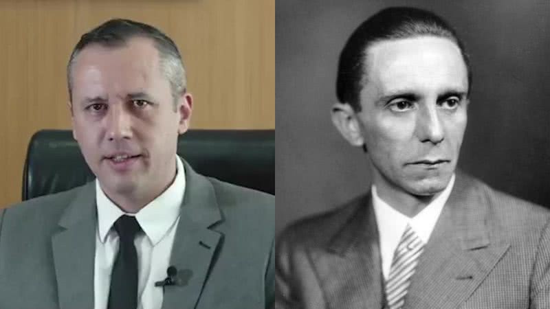 Roberto Alvim e Joseph Goebbels - Reprodução