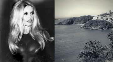 Brigitte Bardot (esq.) em montagem com ponto de Búzios (dir.) - Wikimedia Commons / Michel Bernanau (esq.) / Mario Roberto Duran Ortiz (dir.)