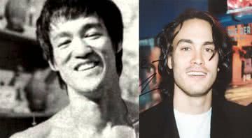 Bruce Lee e o filho Brandon Lee - Wikimedia Commons