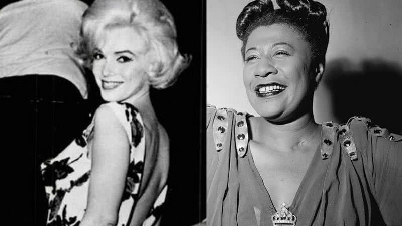 Marilyn Monroe (esq) e Ella Fitzgerald (dir) - Wikimedia Commons