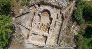 Vista aérea da igreja medieval - Divulgação/Museu Regional de História