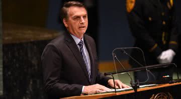 Jair Bolsonaro na Assembléia da ONU em setembro de 2019 - Getty Images