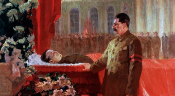 Pintura retratando encontro de Stalin com cadáver de Kirov - Getty Images