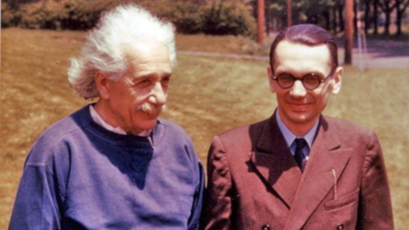 Albert Einstein e Kurt Gödel - Reprodução