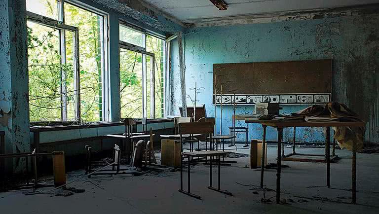 Sala de aula vazia em Chernobyl, o maior acidente nuclear da História - Shutterstock