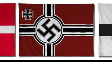 Bandeira da Dinamarca, Nazista e dos Cavaleiros Teutônicos - divulg.