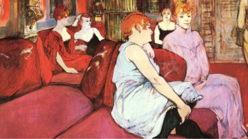 Representação de prostitutas por Henri de Toulouse-Lautrec (1894) - Wikimedia Commons