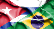 Bandeiras do Brasil e Cuba  - Istock