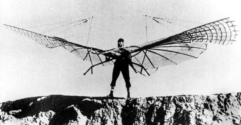 Otto Lilienthal, um dos grandes percussores  - Wikimedia Commons