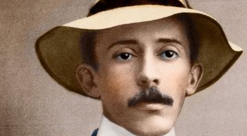 Retrato colorizado de Alberto Santos Dumont - Getty Images