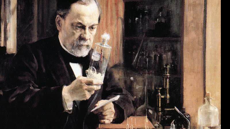 Ilustração de Alfred Nobel em seu laboratório - Getty Images