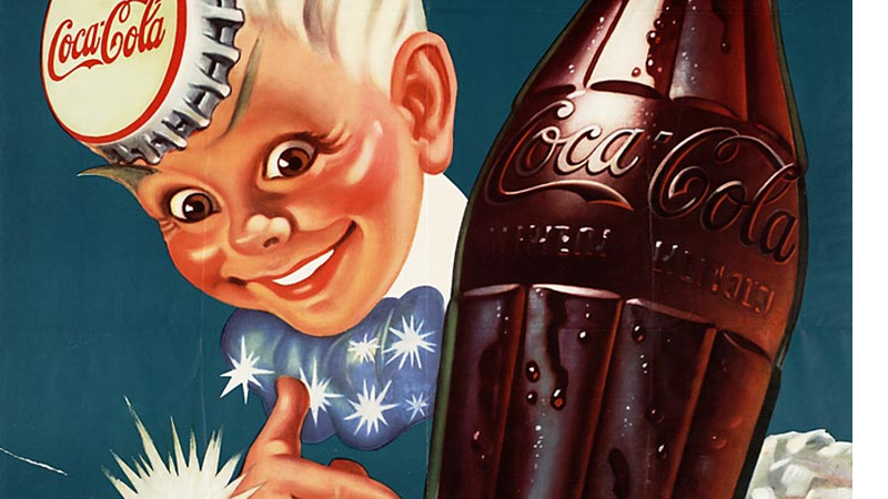 Propaganda da coca-cola, anos 1950 - Reprodução