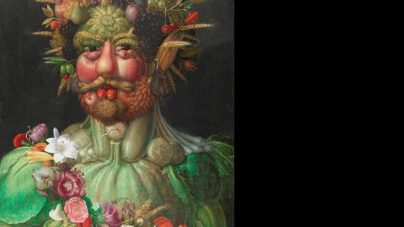 Vertumnus, do renascentista Arcimboldo, representa a bonança da natureza na figura do imperador Rodolfo II - Wikimedia Commons