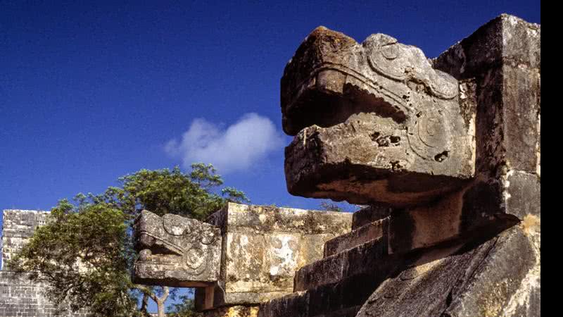 Plataforma das águias em Chichen Itza, uma das grandes cidades maias - Getty Images