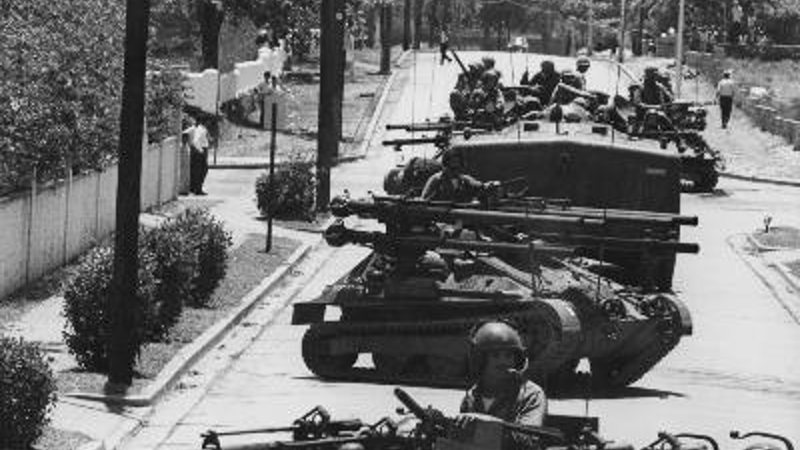 Tanques americanos em San Domingo - Getty Images