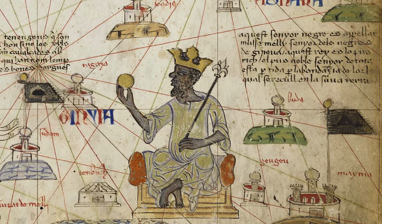  Detalhe do Atlas que mostra o homem mais rico já conhecido - Biblioteca Nacional da França