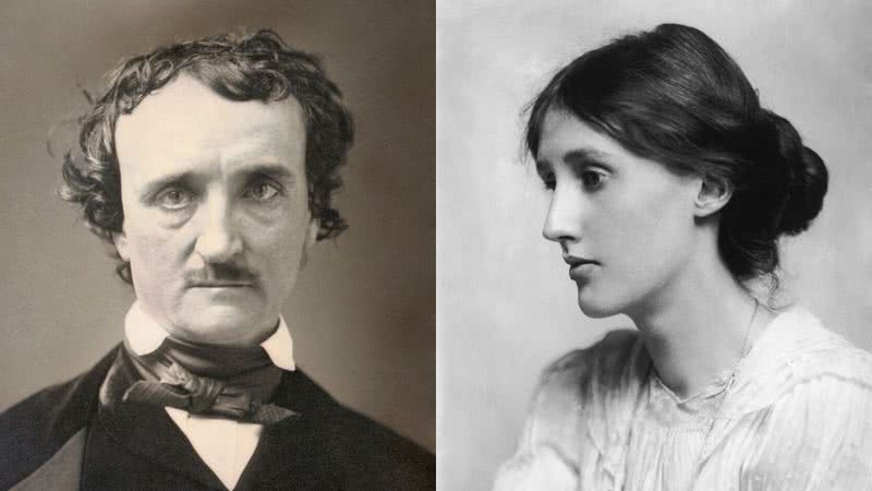 Respectivamente os escritores Edgar Allan Poe e Virginia Woolf - Creative Commons