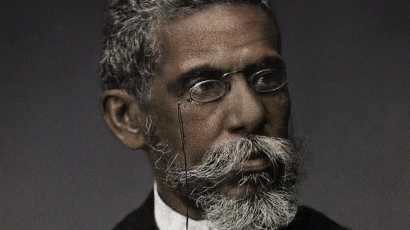 Retrato colorizado de Machado de Assis - Divulgação/Faculdade Zumbi dos Palmares