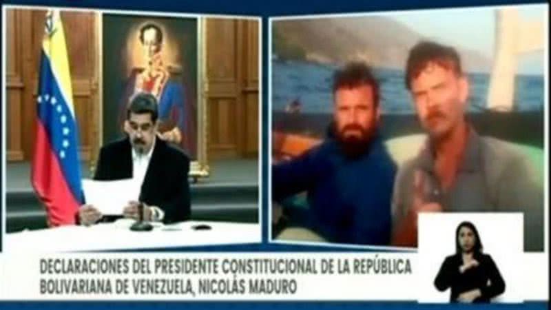 Maduro em pronunciamento, anunciando a captura de americanos - Reprodução / VTV