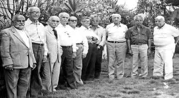 Augusto Cid Mello Perissé, Tito Arcoverde Cavalcanti de Albuquerque, Haity Moussatché, Fernando Braga Ubatuba, Moacyr Vaz de Andrade, Hugo de Souza Lopes Massao Goto, Herman Lent, Sebastião José de Oliveira, Domingos Arthur Machado Filho. - Crédito: Instituto Oswaldo Cruz