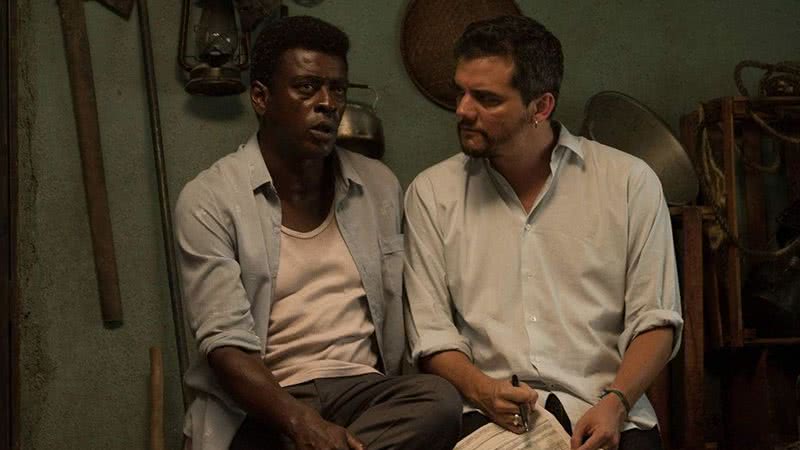 Seu Jorge e Wagner Moura trabalhandono filme Marighella - Reprodução