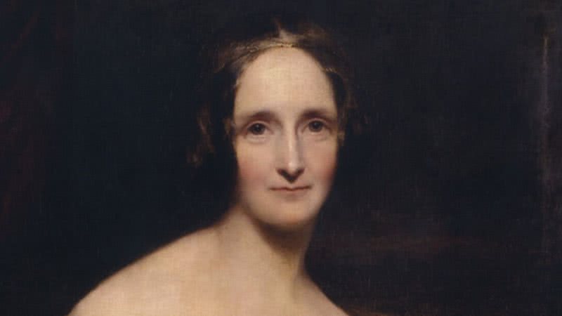 Retrato de Mary Shelley, por Richard Rothwell - Richard Rothwell (1800–1868) / Domínio Público, via Wikimedia Commons