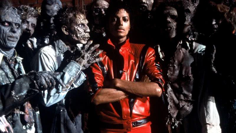 Michael Jackson durante a gravação do clipe de Thriller - Getty Images