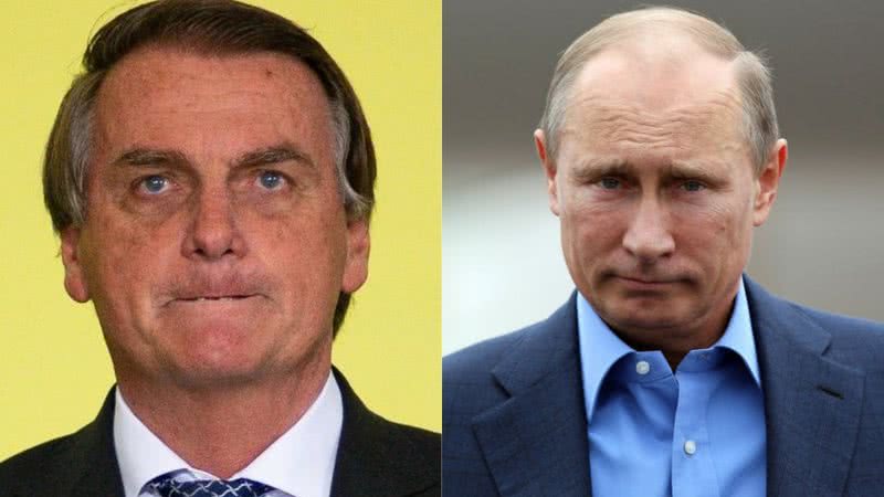 Fotografia de Bolsonaro e Putin - Getty Images