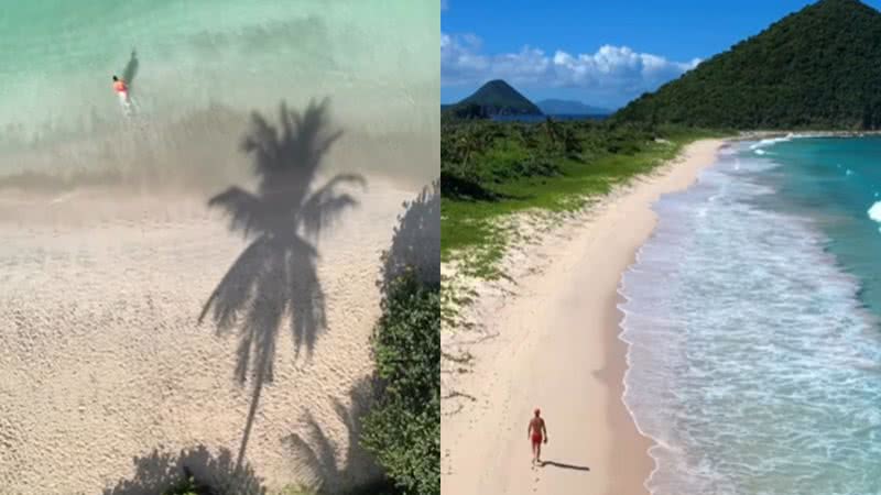 Imagens de ilha do Caribe em anúncio - Reprodução/Instagram/@fairfaxandkendington