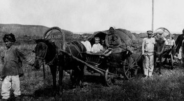 Camponeses russos durante o período de coletivização - Museu Estatal de História Política da Rússia / russiainphoto.ru