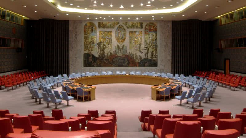 Sala do Conselho de Segurança da ONU em Nova York - Wikimedia Commons / Neptuul