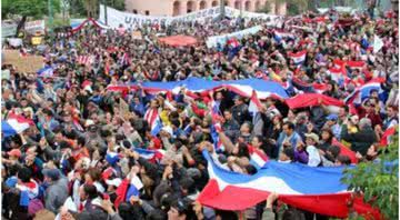 Fotografia de protestos recentes no Paraguai - Divulgação