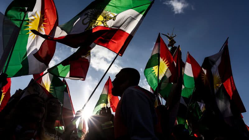 Fotografia tirada durante manifestações no Irã - Getty Images