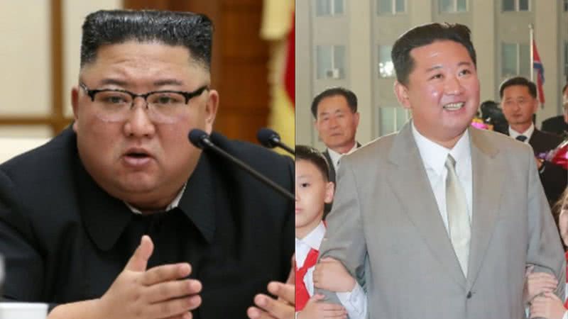 Antes e depois de Kim no desfile - Divulgação / KCNA