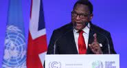 Lazarus Chakwera, presidente do Malawi, na COP26 - Getty Images