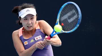 Peng Shuai em torneio de tênis (2020) - Getty Images