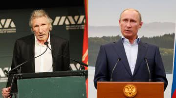 Roger Waters, ex integrante do Pink Floyd, e Vladimir Putin, atual presidente russo - Getty Images