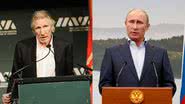 Roger Waters, ex integrante do Pink Floyd, e Vladimir Putin, atual presidente russo - Getty Images