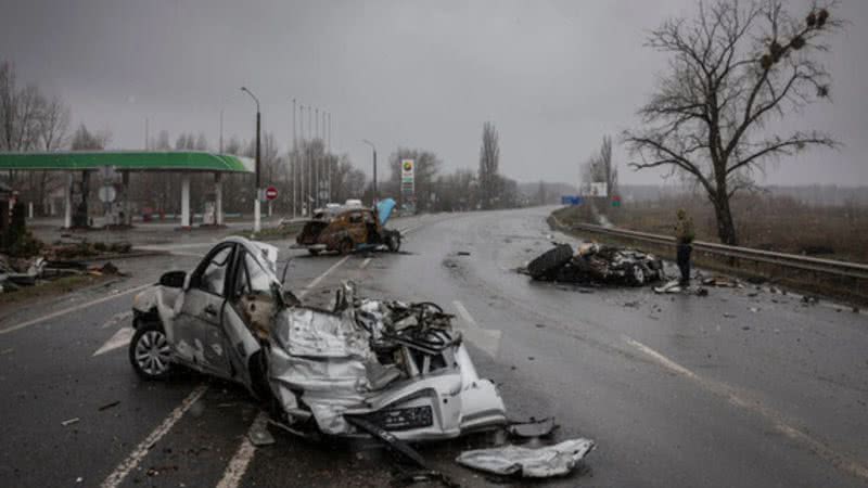 Fotografia com sinais da guerra no território da Ucrânia - Divulgação/visitukraine.today