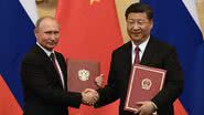 Vladimir Putin e Xi Jinping, presidentes da Rússia e da China, respectivamente - Getty Images