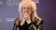 Brian May durante coletiva de imprensa - Getty Images