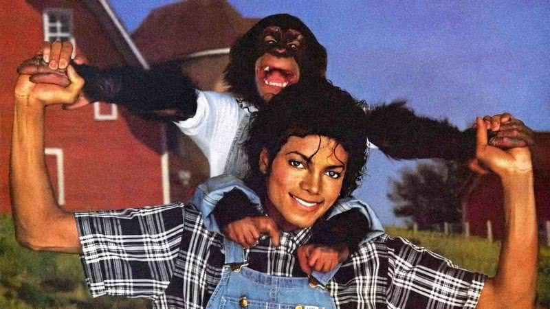 Michael e Bubbles em fotografia - Divulgação/Twitter/mjinfos/12.07.2020