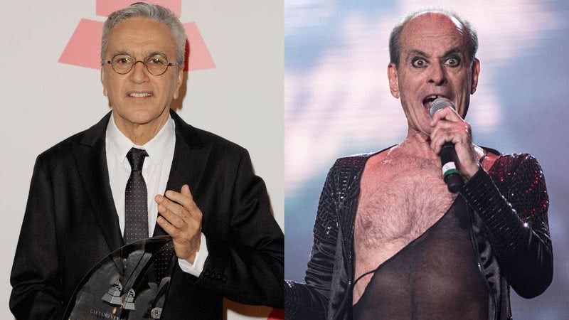 Caetano Veloso (esq.) e Ney Matogrosso (dir.) em montagem - Getty Images