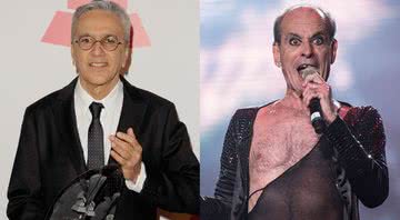 Caetano Veloso (esq.) e Ney Matogrosso (dir.) em montagem - Getty Images