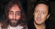 John Lennon (esq.) e Julian Lennon (dir.) em montagem - Getty Images