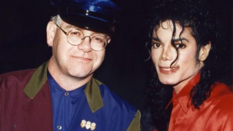 Michael e Elton reunidos em fotografia - Divulgação/Twitter/Beatriz47591040/23.10.2020