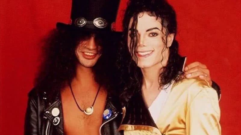 Michael e Slash reunidos em fotografia - Divulgação