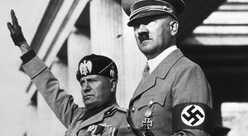 Os líderes Benito Mussolini e Adolf Hitler - Getty Images