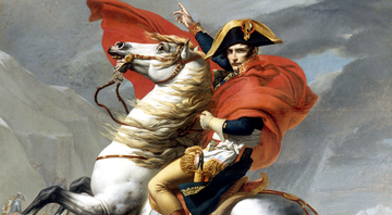 Pintura de Napoleão Bonaparte montando seu cavalo - Getty Images