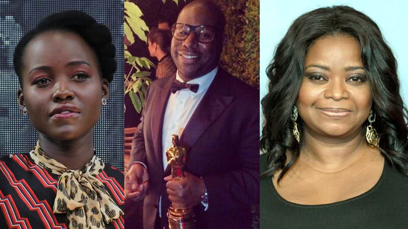 Lupita Nyong’o, Steve McQueen e Octavia Spencer, respectivamente - Wikimedia Commons